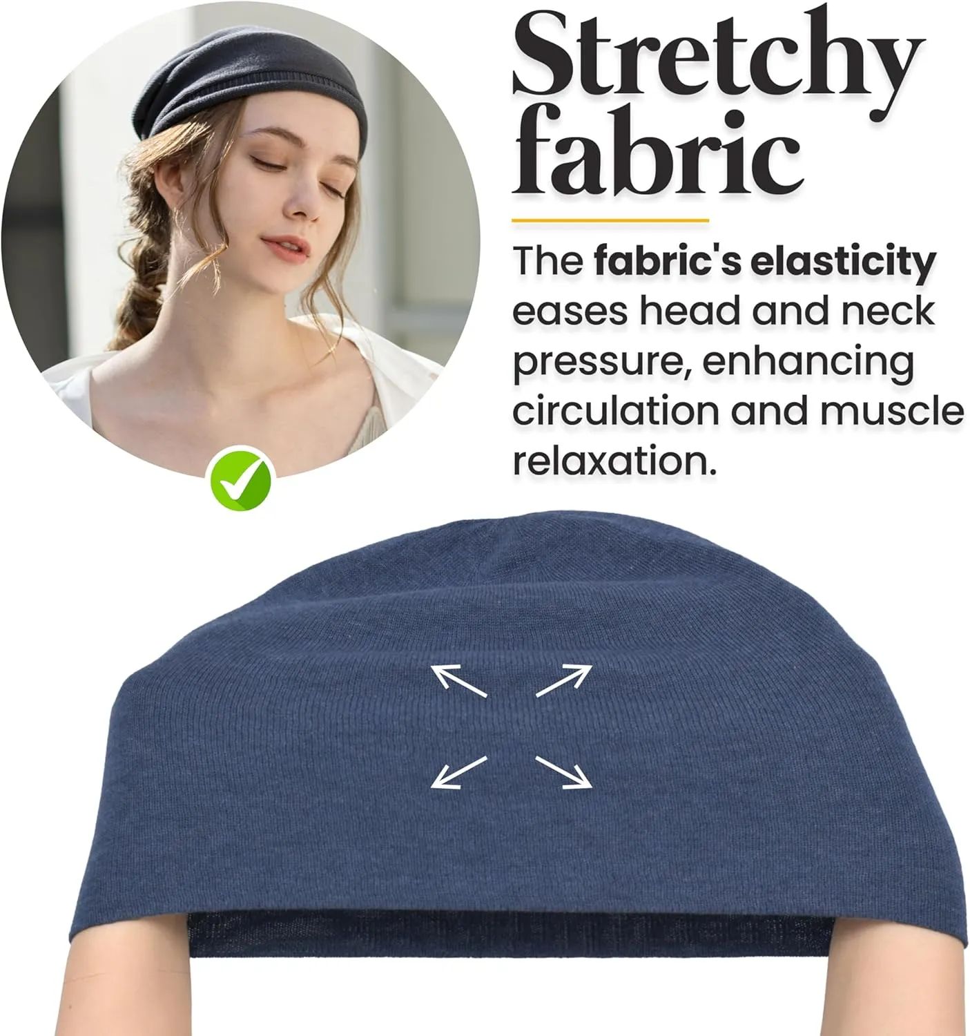 100% Organic Cotton Knitted Bucket Hats for Women Loose Watches Soft Hats for Chemo Patients Slouch Beanie Knit Fleece