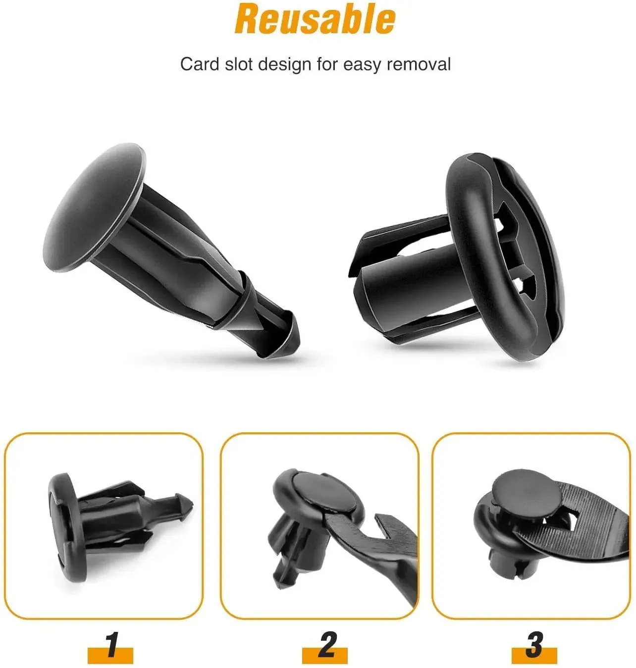 100 Pcs Hole 10mm Car Push Retainer Clips Kits For Honda Acura 91503-SZ3-003
