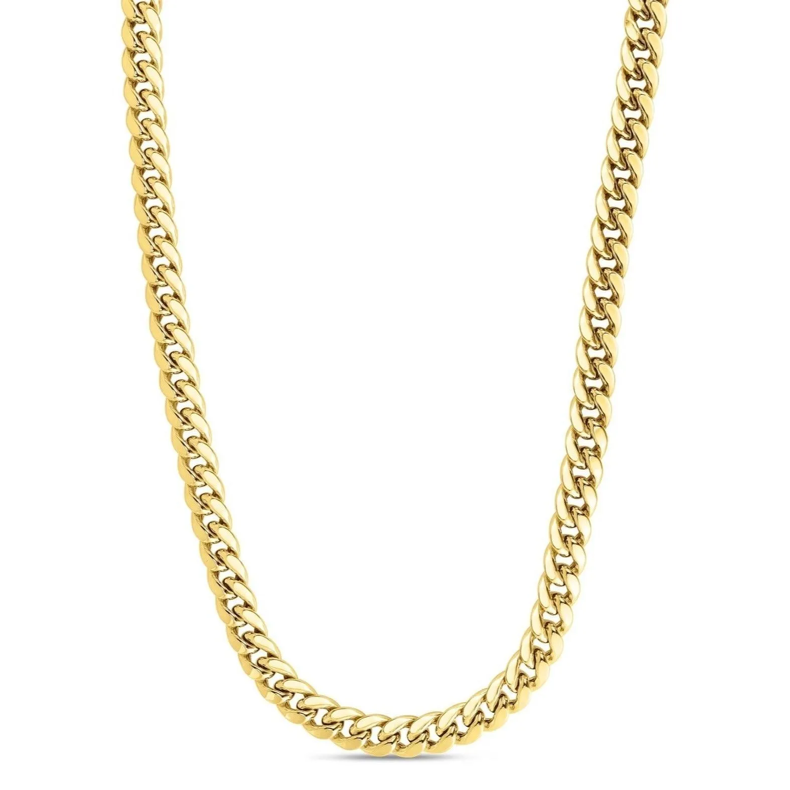 10K Gold 4.5mm Hollow Miami Cuban 20" 22" 24"