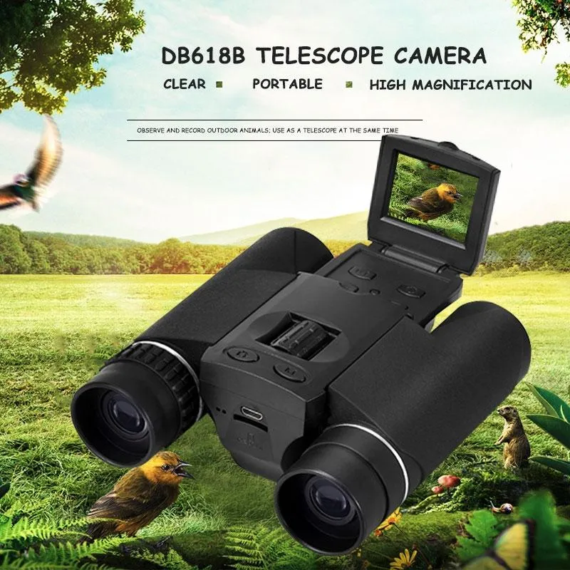 10X25 Zoom Binocular Telescope with HD Digital Camera | 1.5 LCD Screen | Black