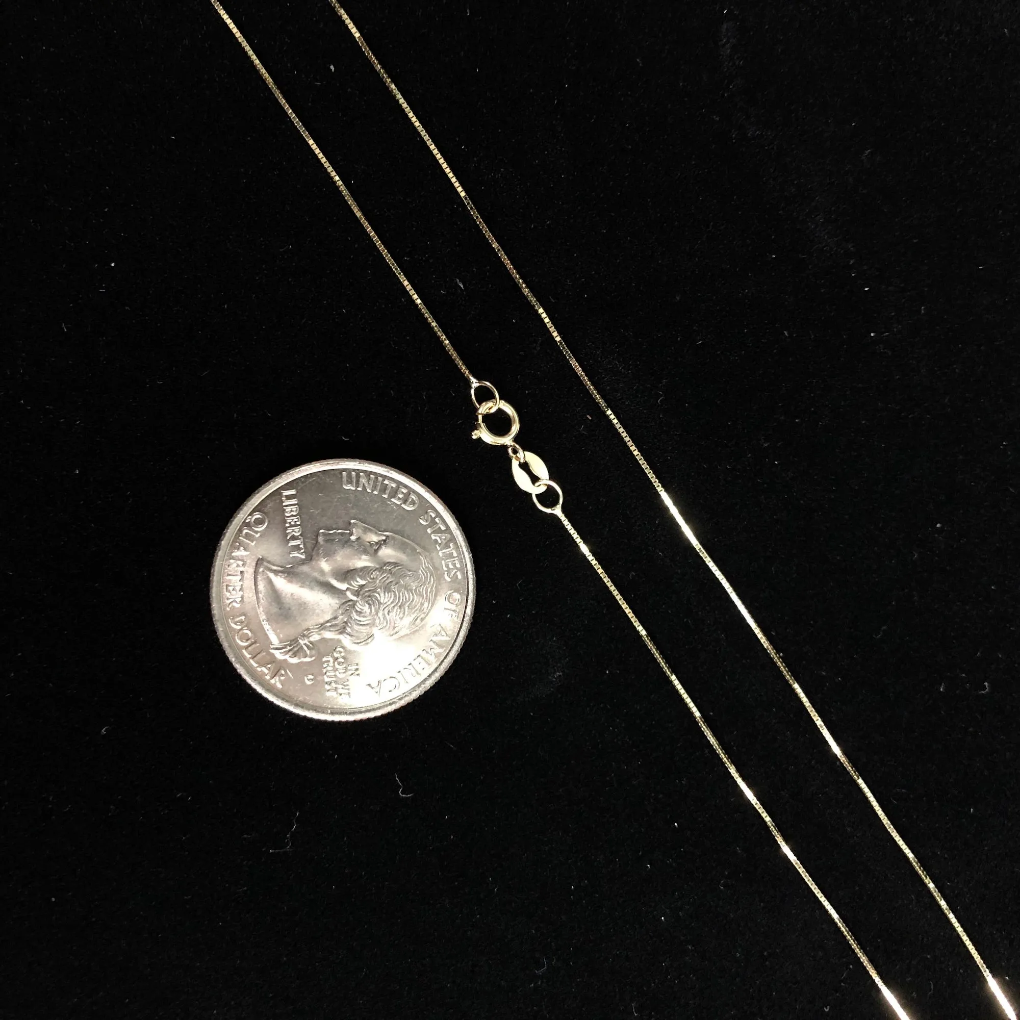 14K Gold 0.5mm Box Chain