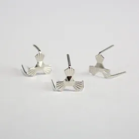 3 Leg Chrome Bow Tie Hangers (25/pack)
