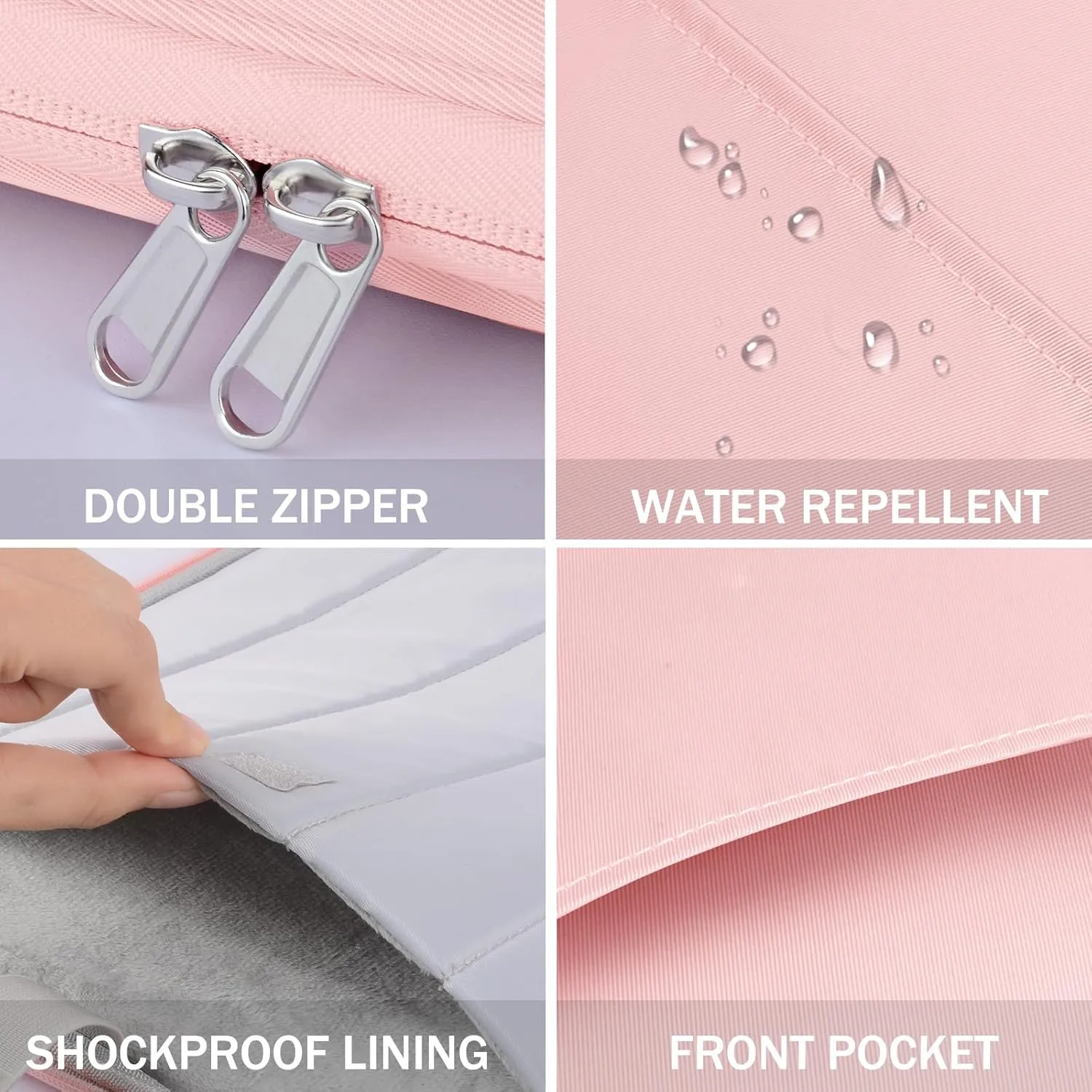 9-11 Inch Tablet Sleeve Case for Fire HD 10 / Fire HD 10 Plus/iPad 9.7 /iPad Mini/Galaxy Tab A8 A9/Huawei Lenovo Android Tablet with Anti-Drop Protective Case -Pink