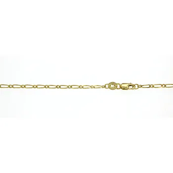 9CT FIGARO CHAIN 50CM