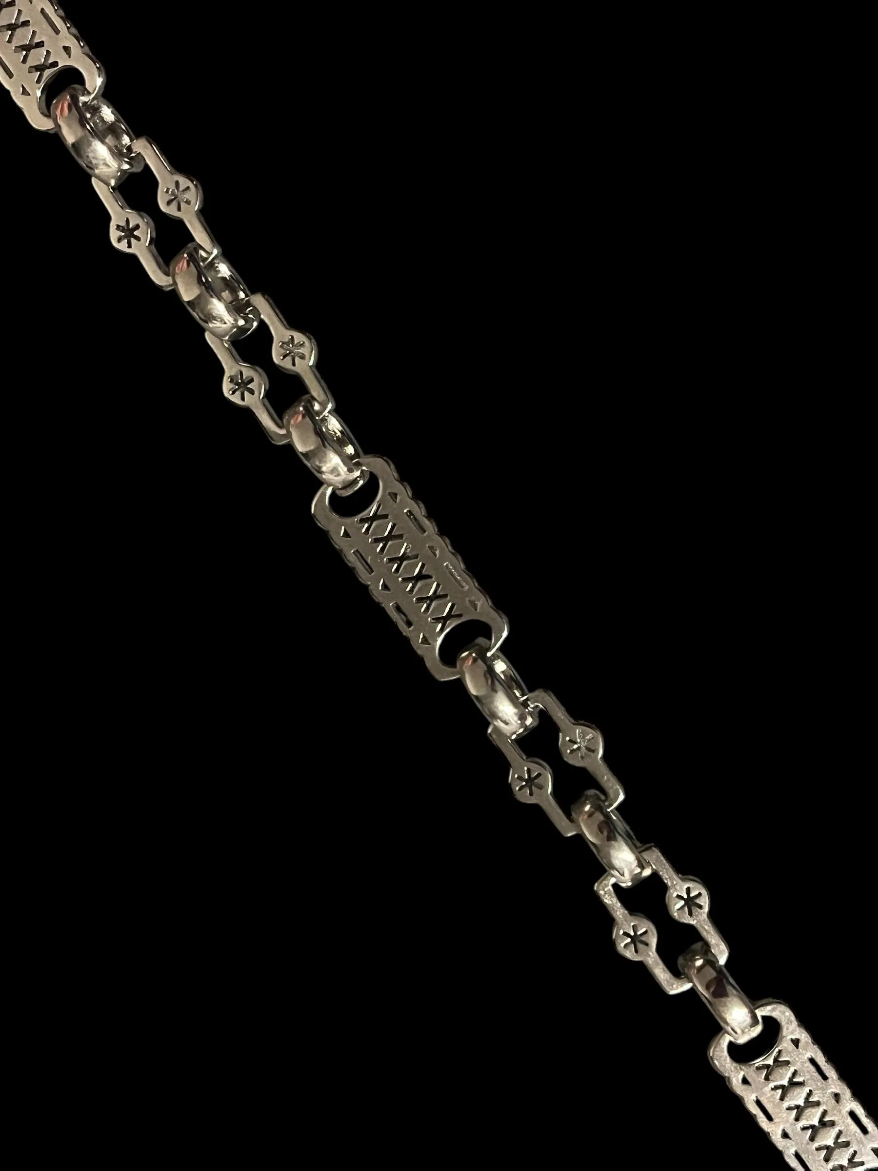 9mm Gold Filled Bonded Stars and Bars T-Bar Necklace 16 Inch