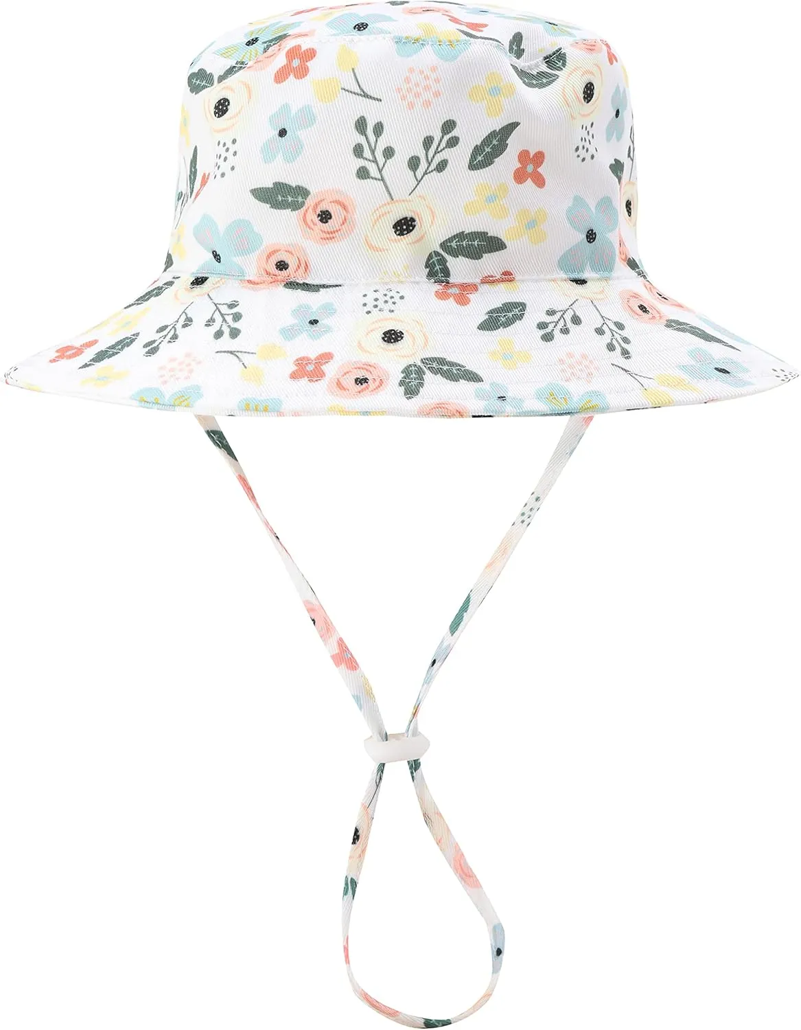 Baby Girl Sun Hat Summer Beach Hats with UPF 50  Toddler Infant with Wide Brim Strap Outdoor Bucket Hat