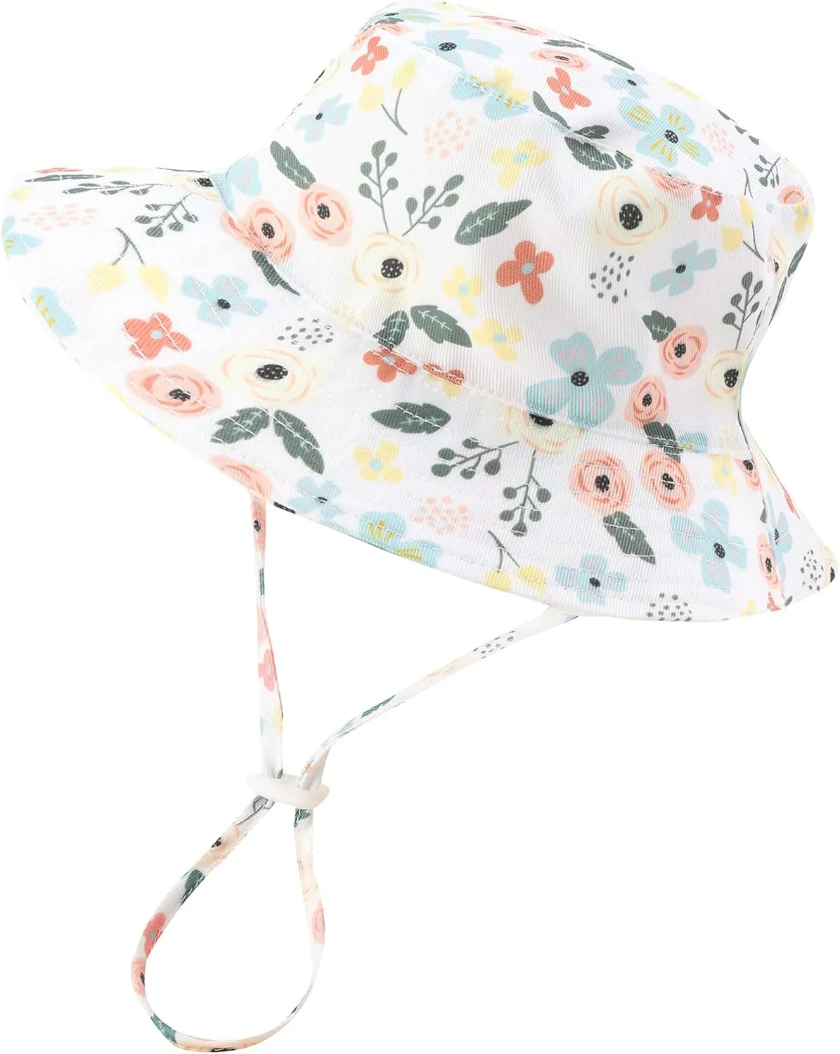 Baby Girl Sun Hat Summer Beach Hats with UPF 50  Toddler Infant with Wide Brim Strap Outdoor Bucket Hat