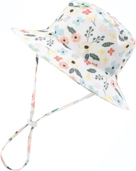Baby Girl Sun Hat Summer Beach Hats with UPF 50  Toddler Infant with Wide Brim Strap Outdoor Bucket Hat