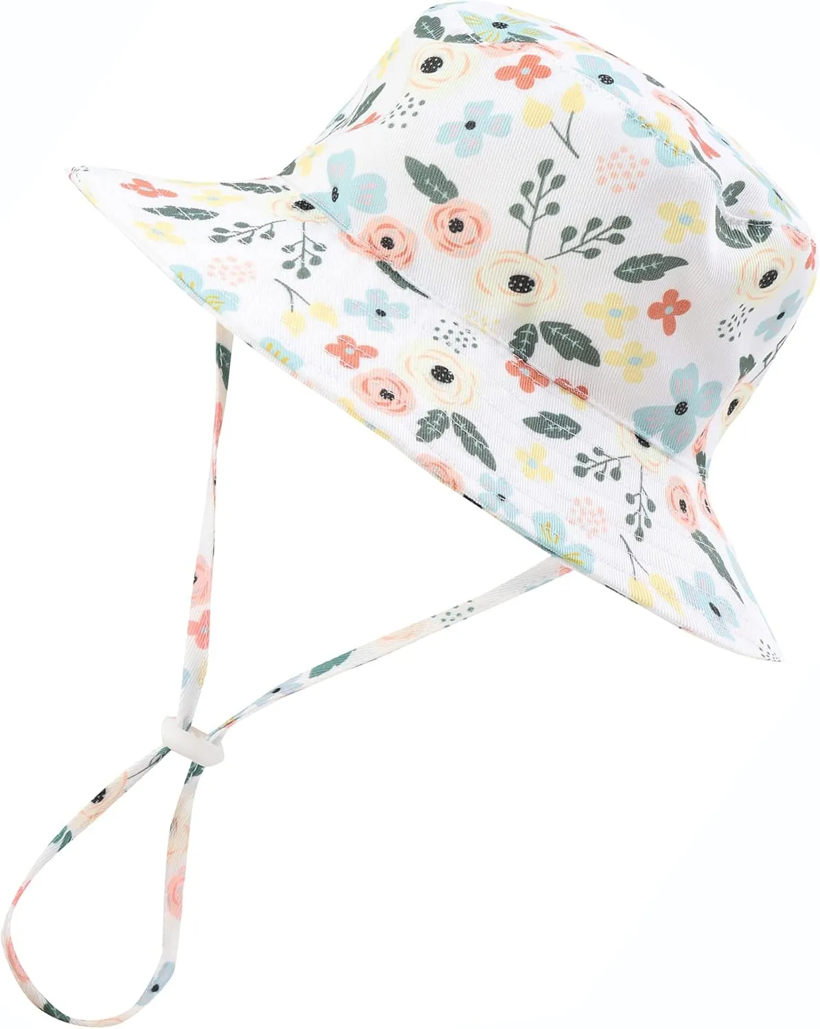 Baby Girl Sun Hat Summer Beach Hats with UPF 50  Toddler Infant with Wide Brim Strap Outdoor Bucket Hat