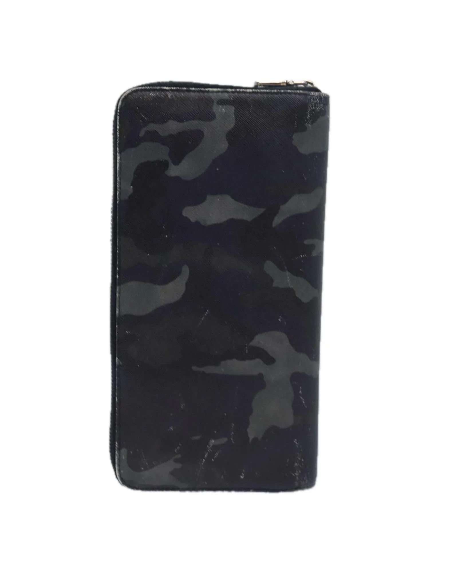 Camouflage Saffiano Leather Long Wallet with Guarantee Card