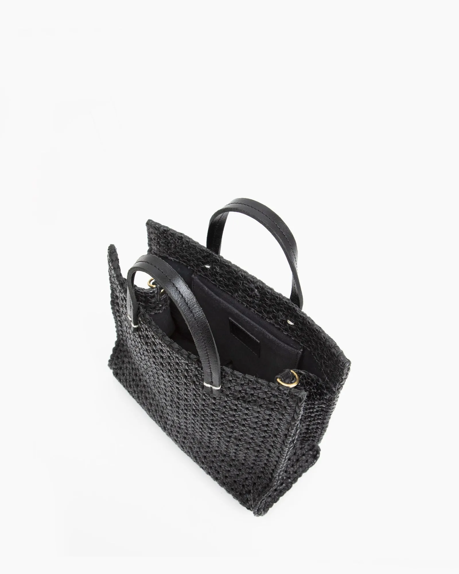 Clare V. - Petit Simple Tote in Black Rattan