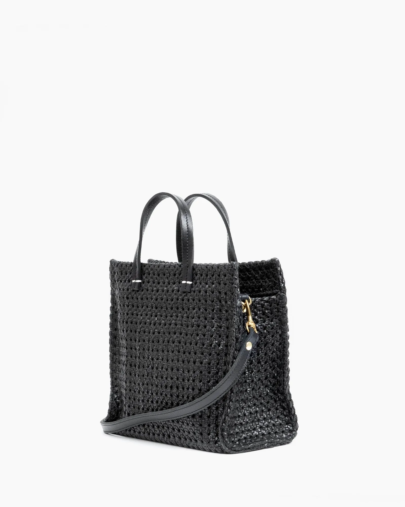 Clare V. - Petit Simple Tote in Black Rattan