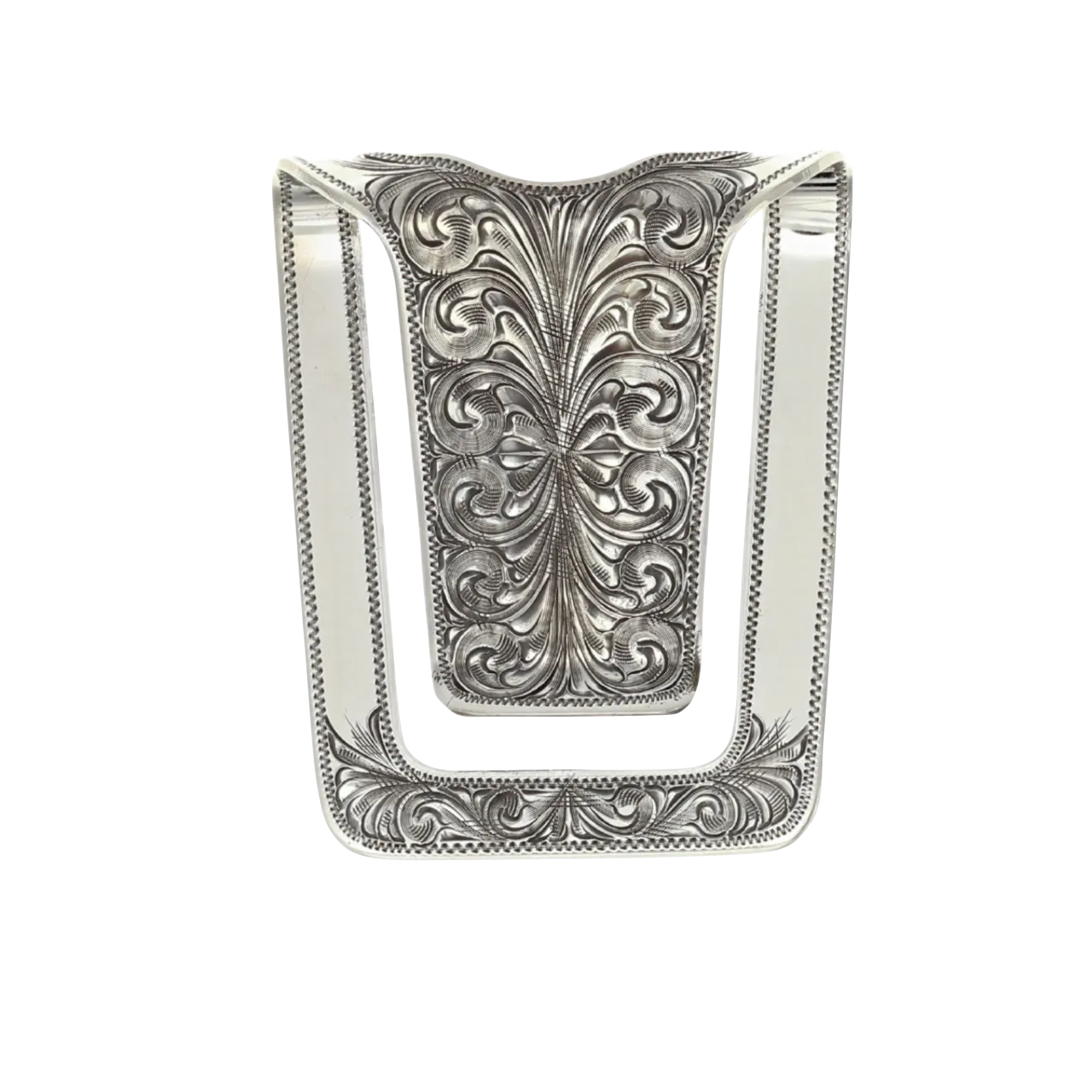 Clint Orms Engraved Sterling Silver Large Money Clip