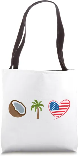 Coconut Tree Meme - Patriotic Kamala Statement USA Democrat Tote Bag
