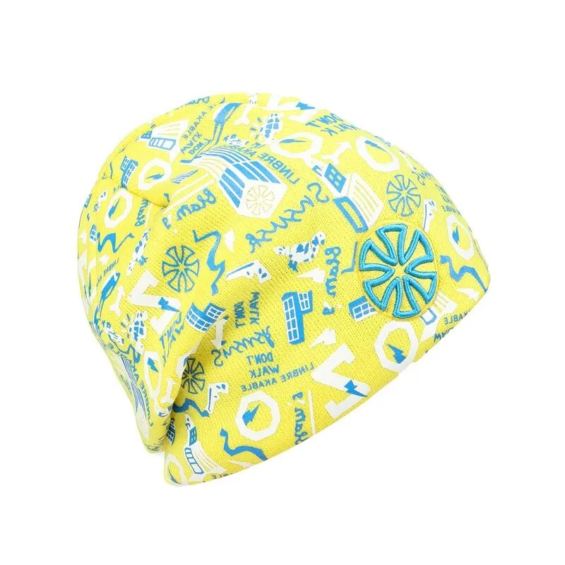 Colorful Printed Knitted Beanies Hat For Skiing