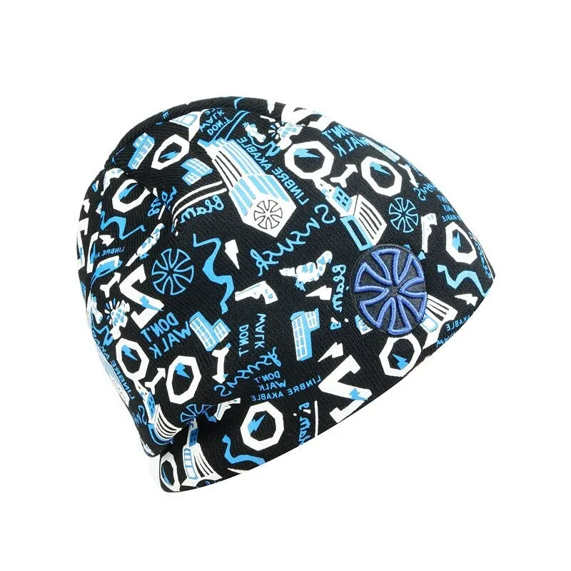 Colorful Printed Knitted Beanies Hat For Skiing