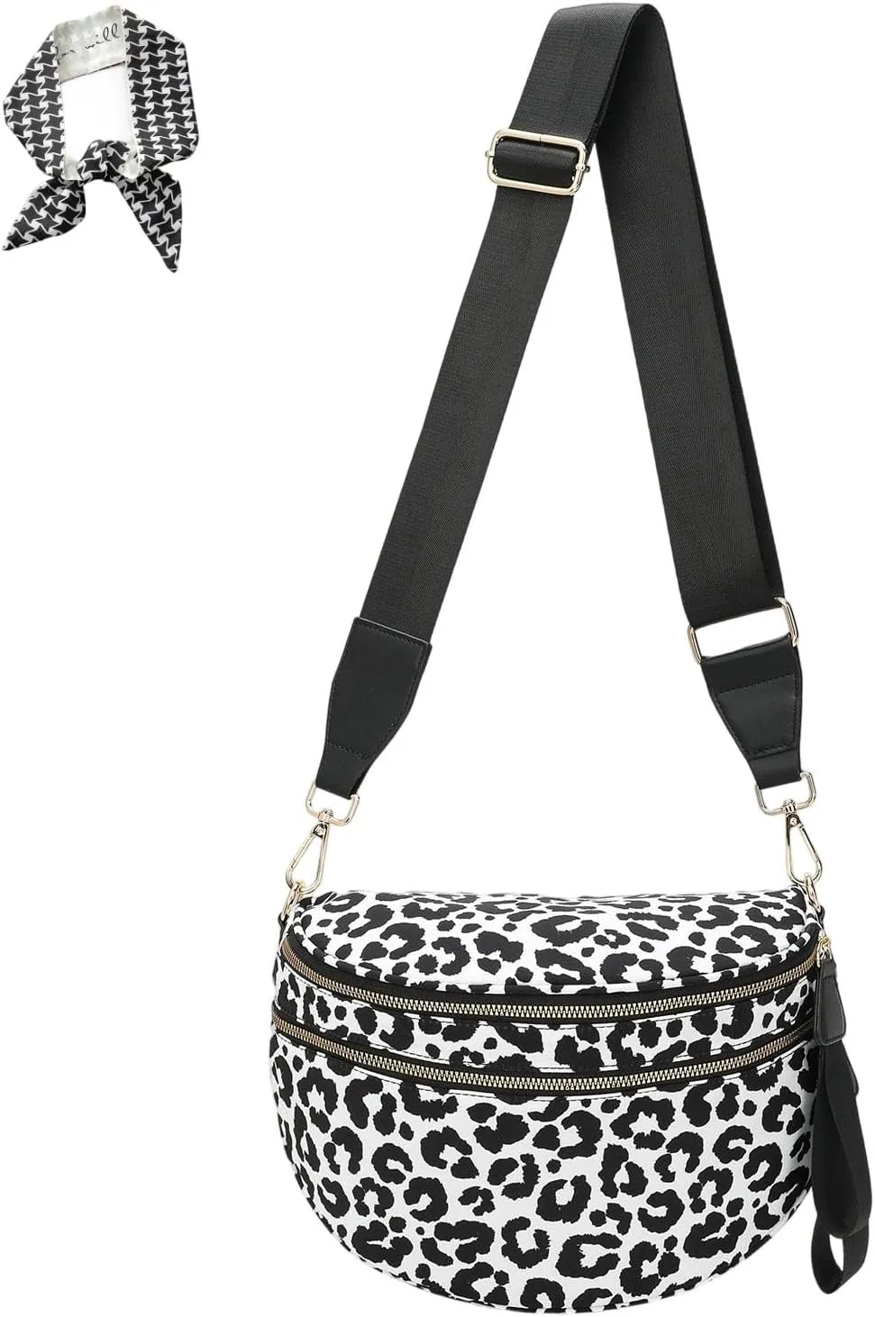 Crossbody Bags For WomenGo Free The Roomiest Crossbody,Trendy Checkered Purse With Adjustable Strap,Water-Resistant