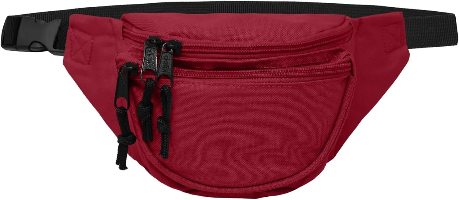 DALIX Fanny Pack w/ 3 Pockets Traveling Concealment Pouch Airport Money Bag