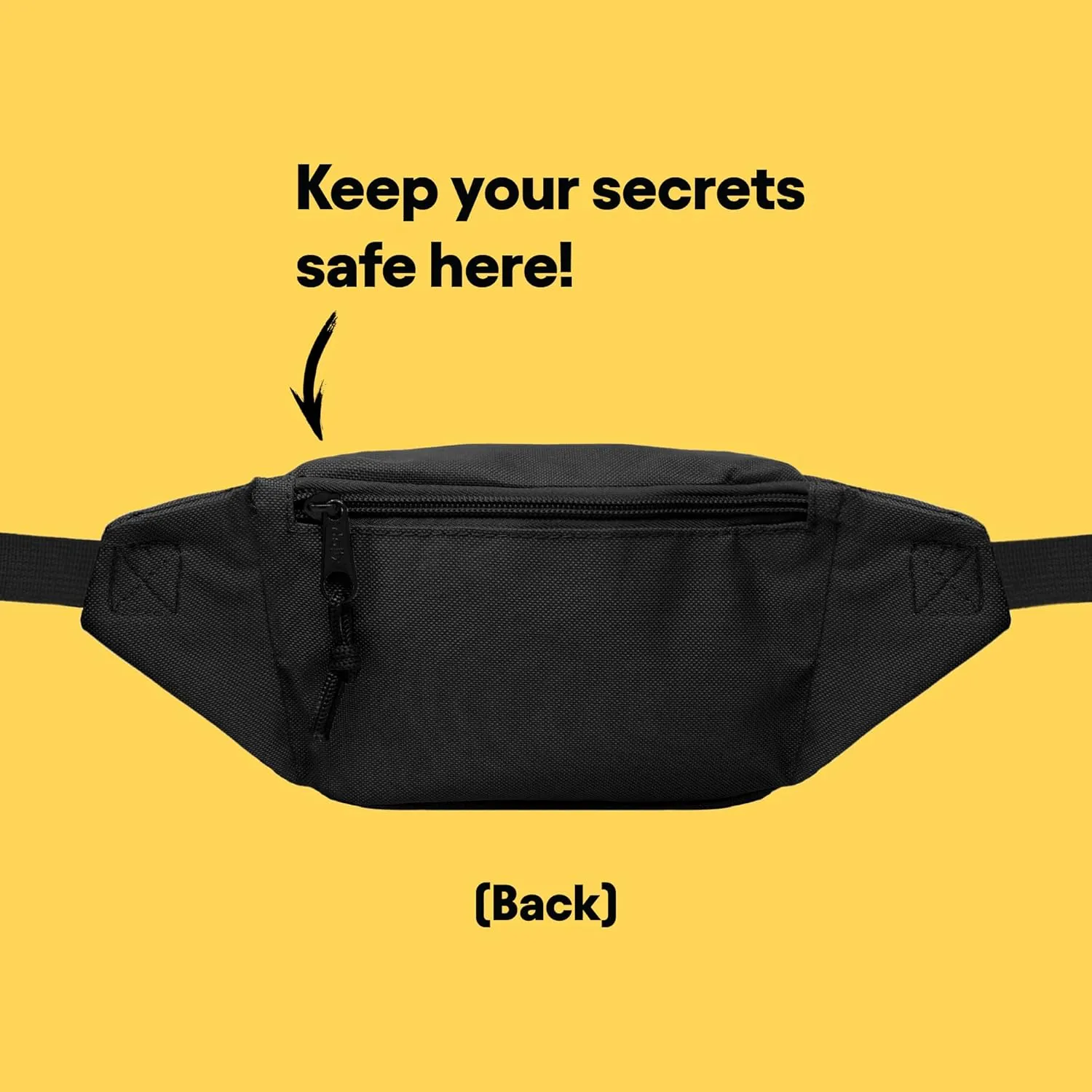 DALIX Fanny Pack w/ 3 Pockets Traveling Concealment Pouch Airport Money Bag