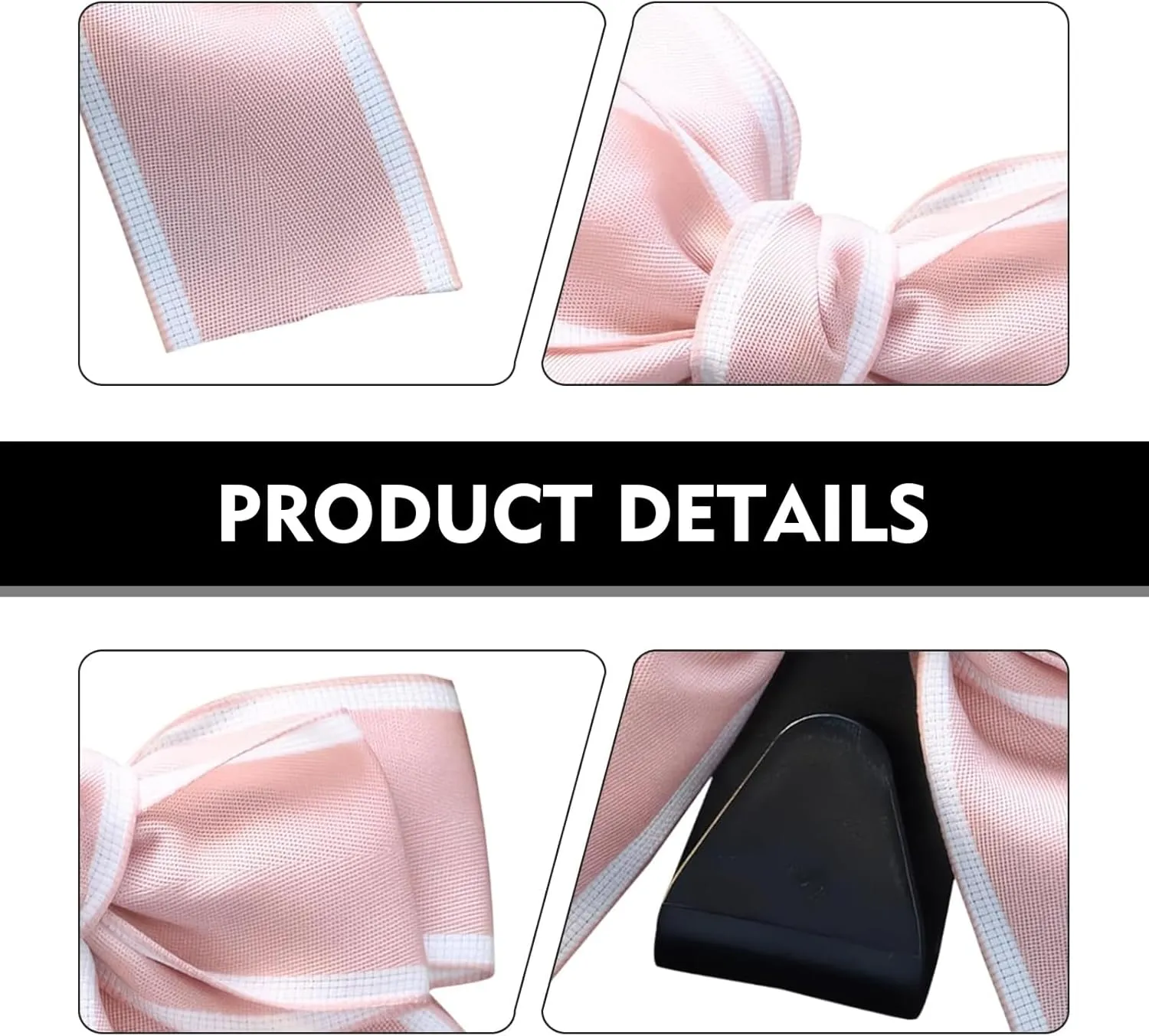 Downhill 2 PCS Car Seat Headrest Hooks, Cute Bow Seat Headrest Storage Hook, Universal Interior Storage Hook Rack, Suitable for Wallet Keys Backpack Storage Organizer (Pink)