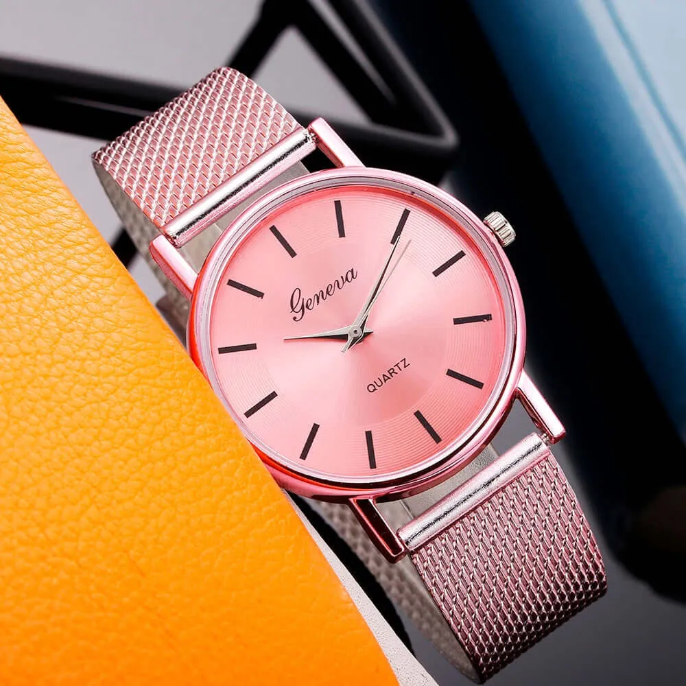 Fashion Watches Women 2022 Geneva Designer Ladies Watch Luxury Brand Diamond Quartz Rose Gold Wrist Watch Relogio Feminino