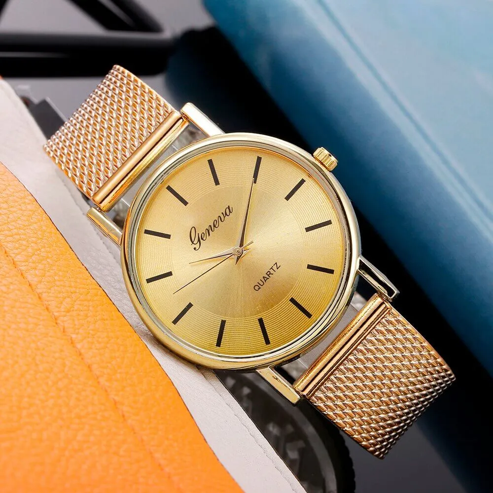 Fashion Watches Women 2022 Geneva Designer Ladies Watch Luxury Brand Diamond Quartz Rose Gold Wrist Watch Relogio Feminino