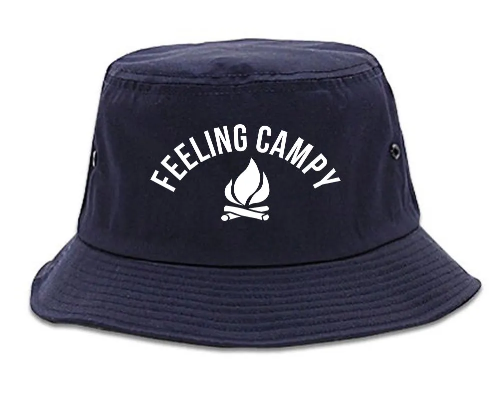 Feeling Campy Camp Fire Outdoor Mens Bucket Hat