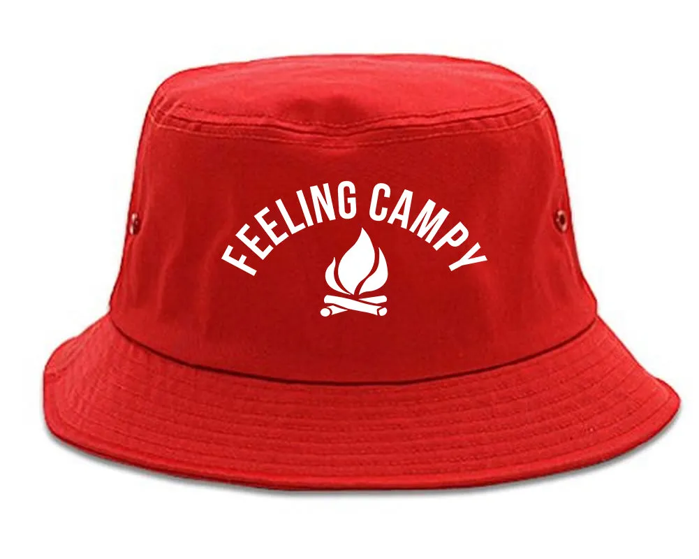 Feeling Campy Camp Fire Outdoor Mens Bucket Hat