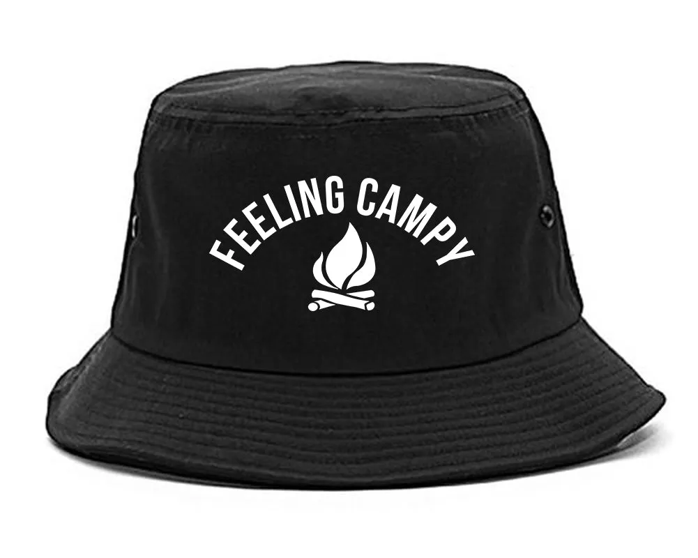 Feeling Campy Camp Fire Outdoor Mens Bucket Hat