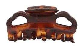 Flat Teeth Hair Claw Tortoise Shell