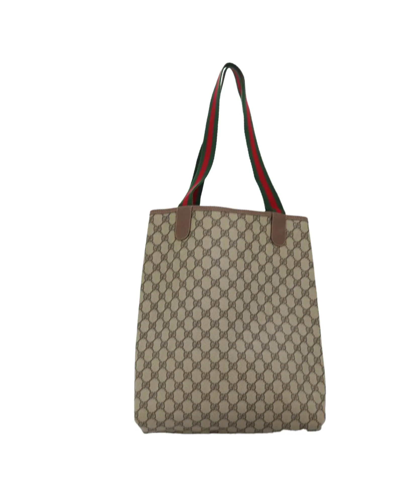 GG Supreme Web Tote Bag in Beige and Red