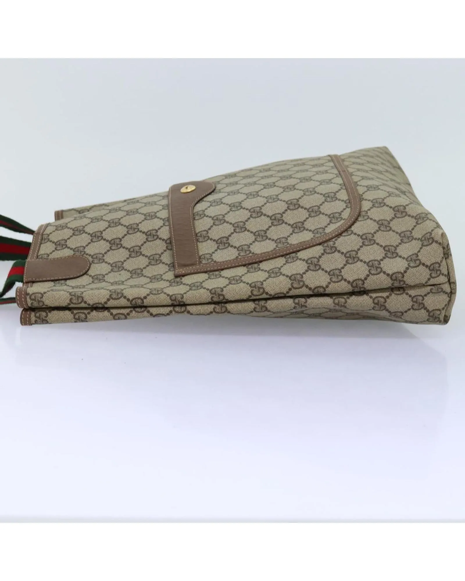 GG Supreme Web Tote Bag in Beige and Red