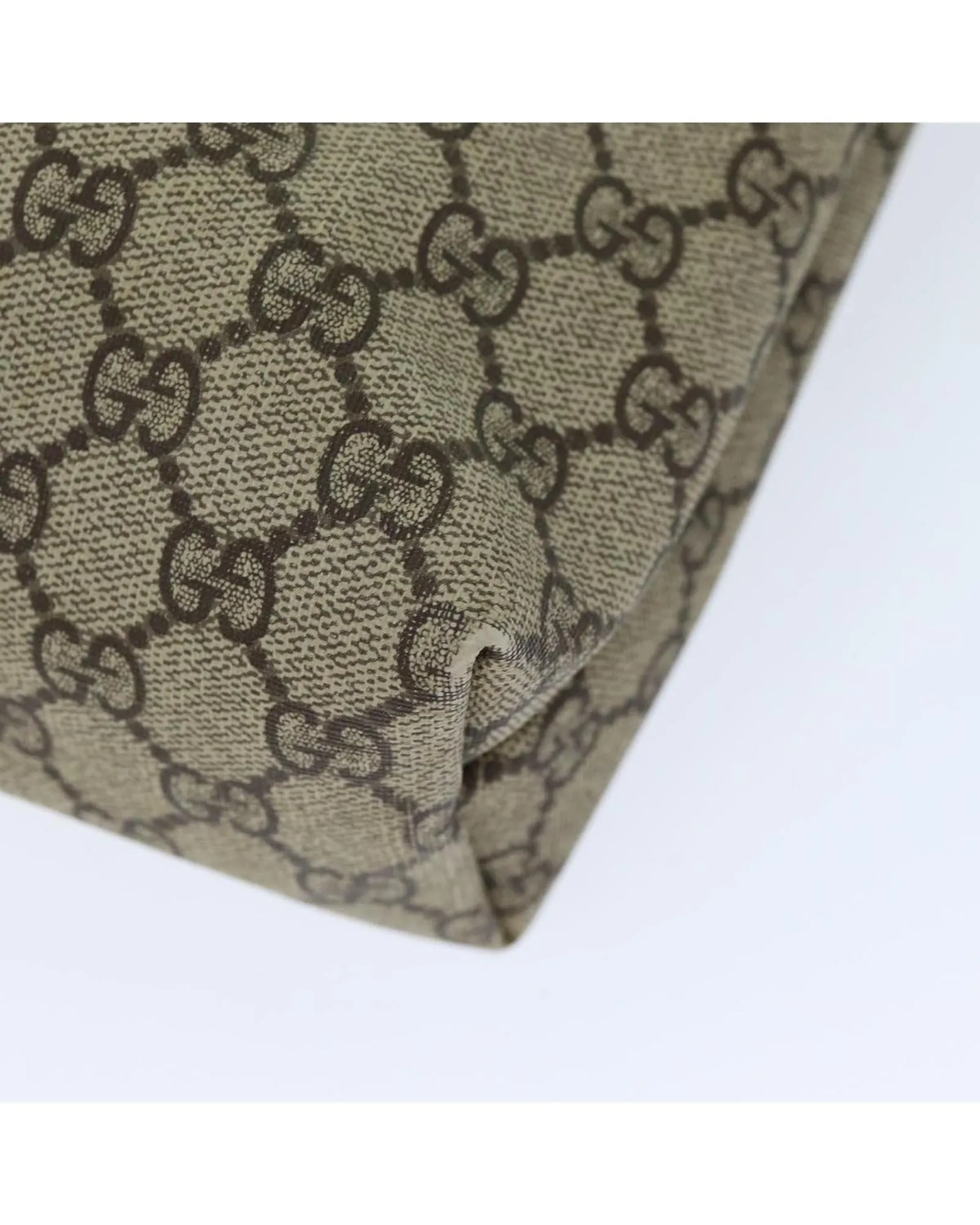 GG Supreme Web Tote Bag with Sherry Line Detail - Beige and Red