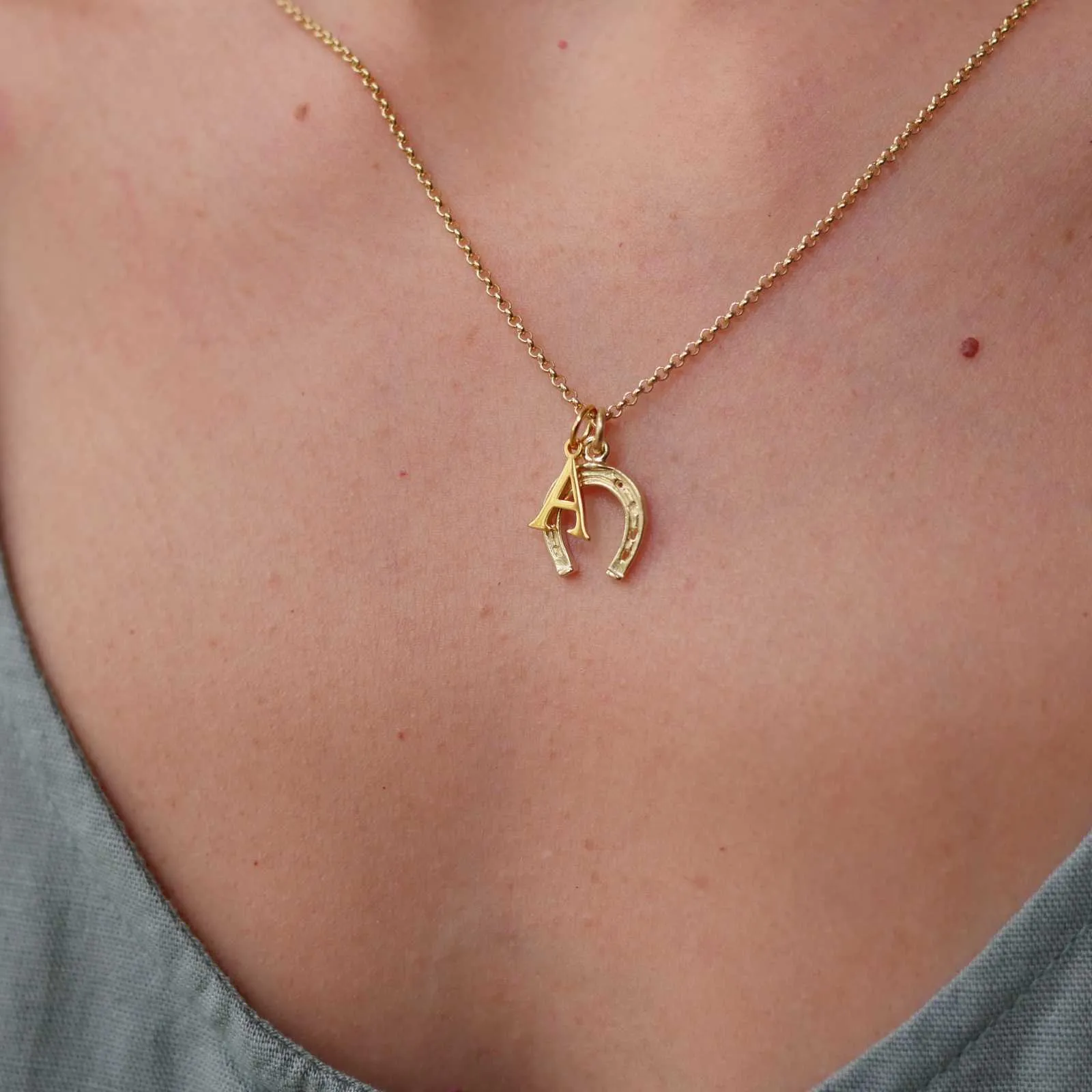 Gold Plated Initial Pendant