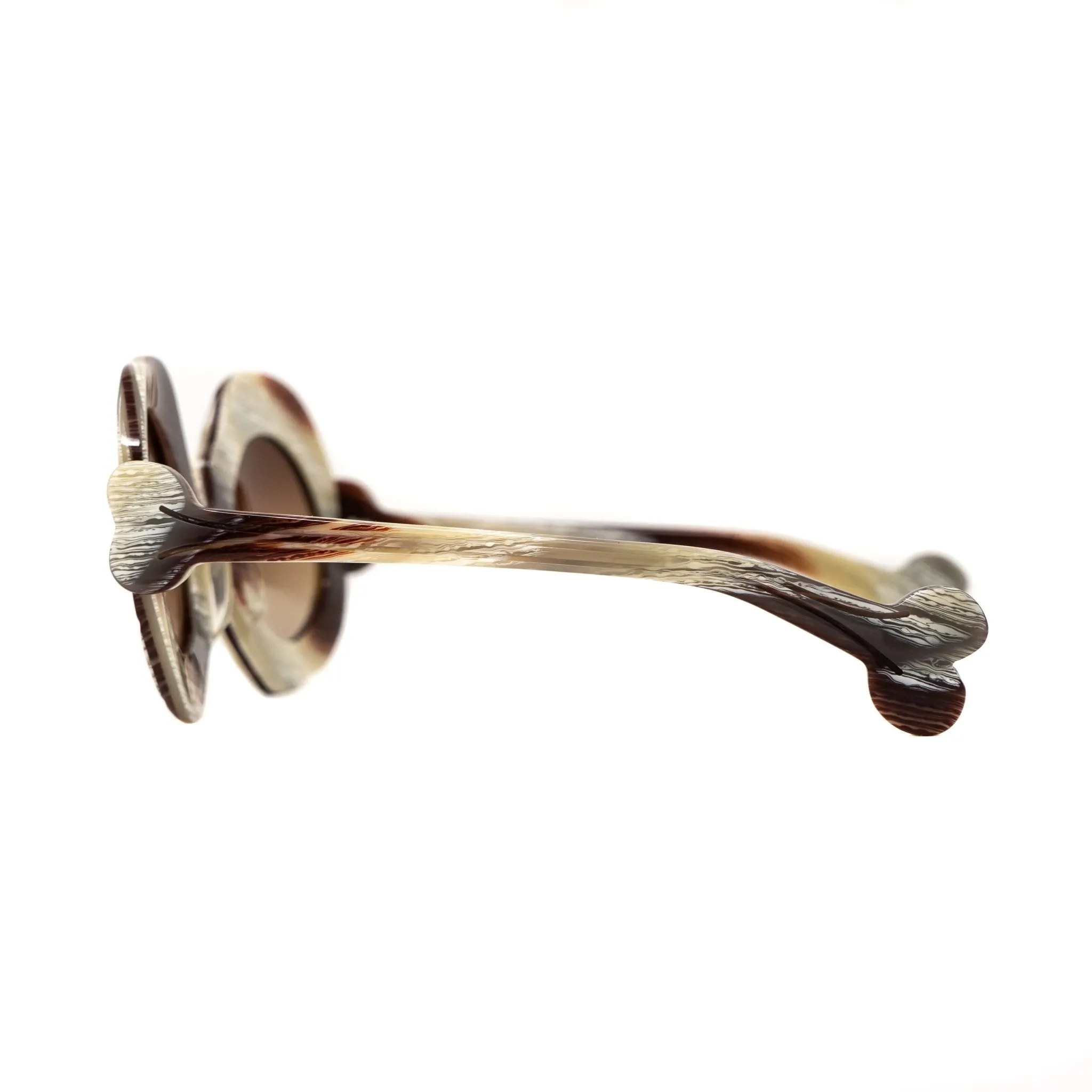 Jeremy Scott Sunglasses Bones Special Cream and Brown