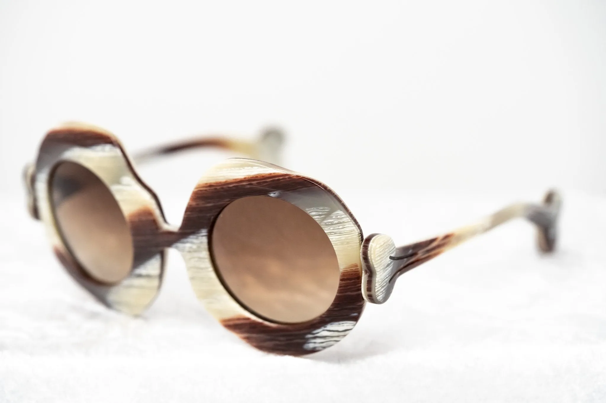 Jeremy Scott Sunglasses Bones Special Cream and Brown
