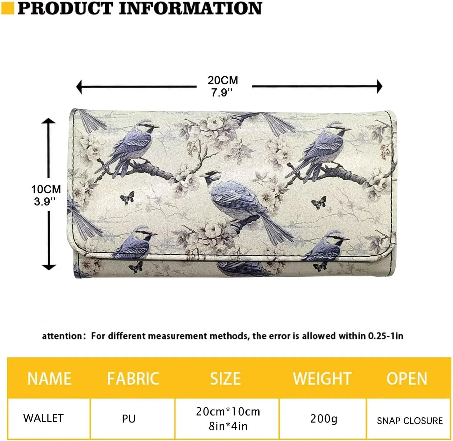 Kawaii Kitty Cat Print Women Wallet Slim Long Trifold Clutch Checkbook Wallets with Zipper Pocket, Cartoon Cats Pattern PU Leathers Wallet Purse Credit Card Holder