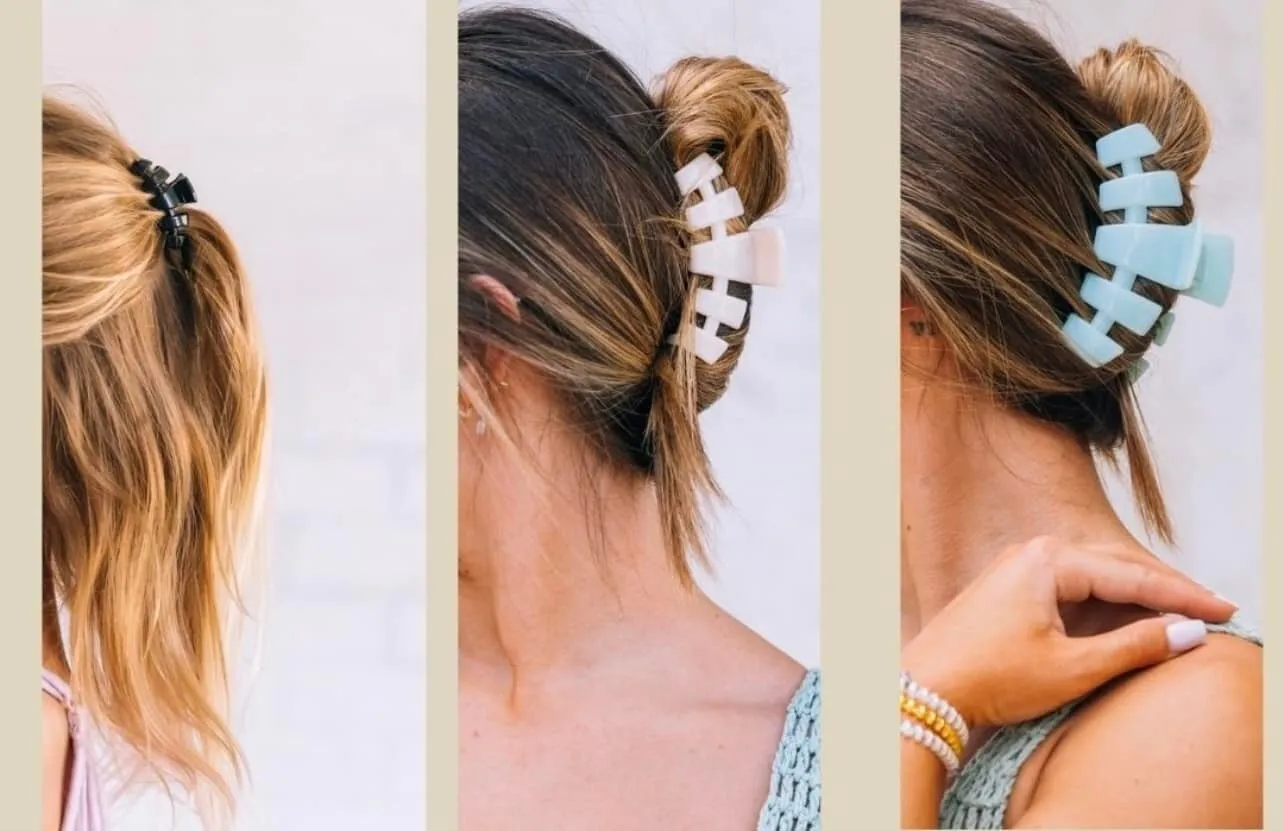 Large Teleties Claw Clip - Coconut White