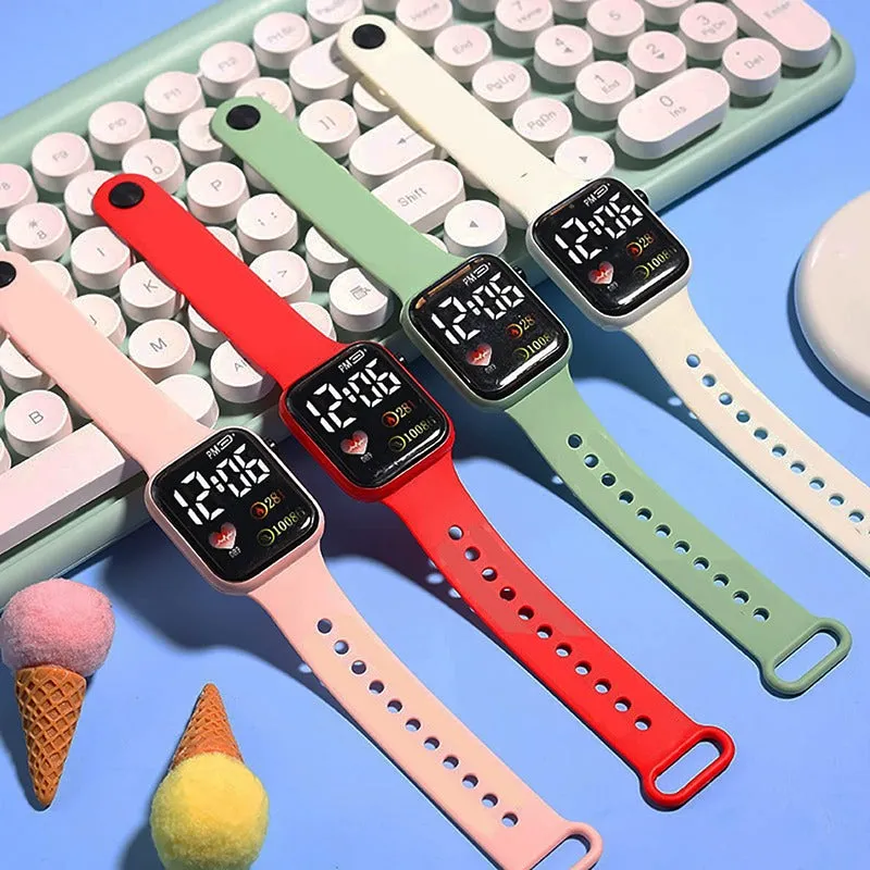Latest New Generation Sports Digital Square Black Dial LED Watch (Assorted Colour and Strap Designs)
