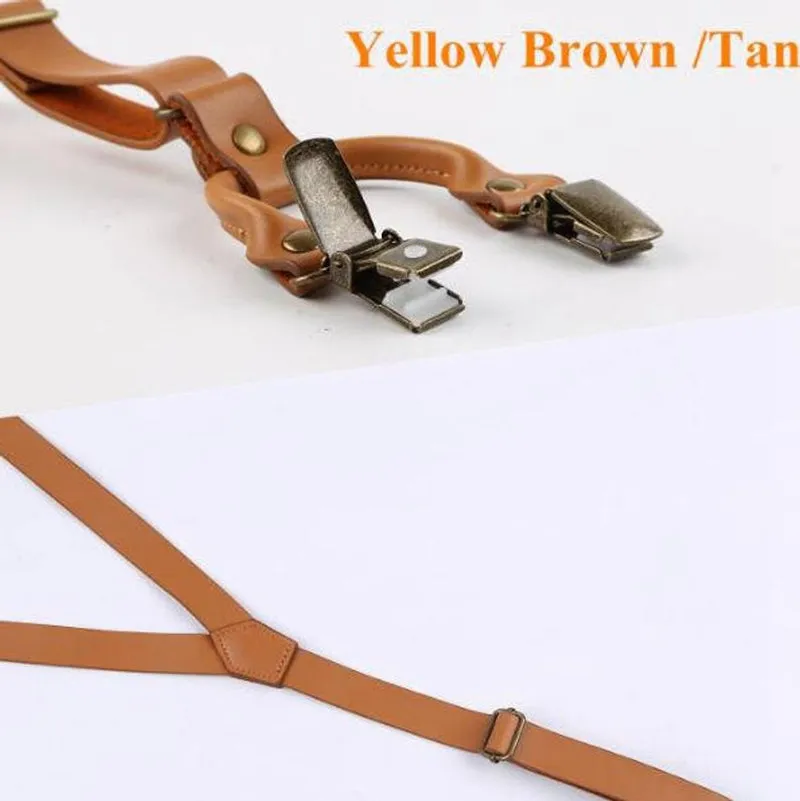 Leather Suspenders, Mens Suspenders, Wedding Suspenders, Teen Suspenders, Suspenders for Men, Light Brown, Dark Brown Suspenders, Gift