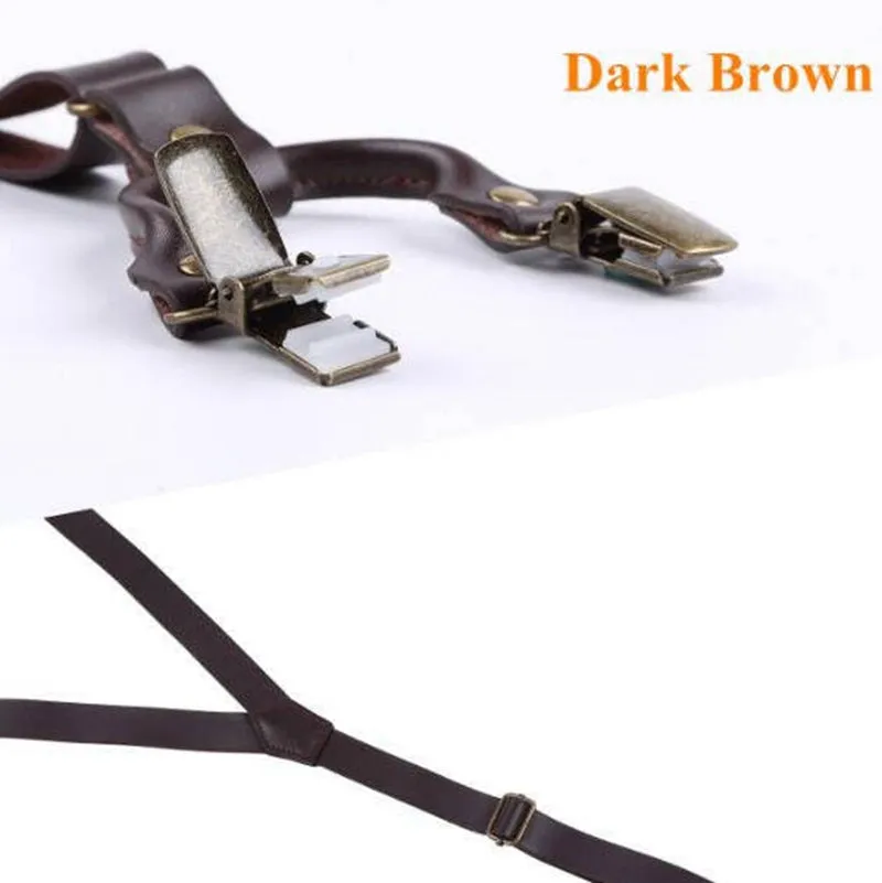 Leather Suspenders, Mens Suspenders, Wedding Suspenders, Teen Suspenders, Suspenders for Men, Light Brown, Dark Brown Suspenders, Gift