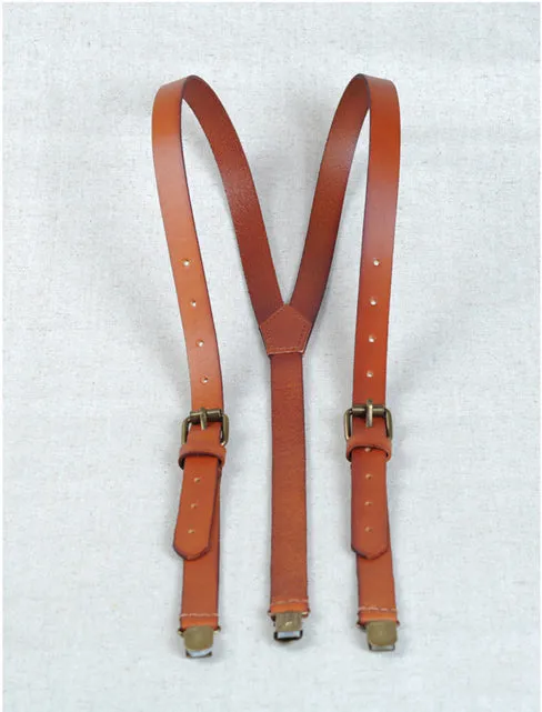 Leather Suspenders,Groomsman Gift,Wedding Suspenders