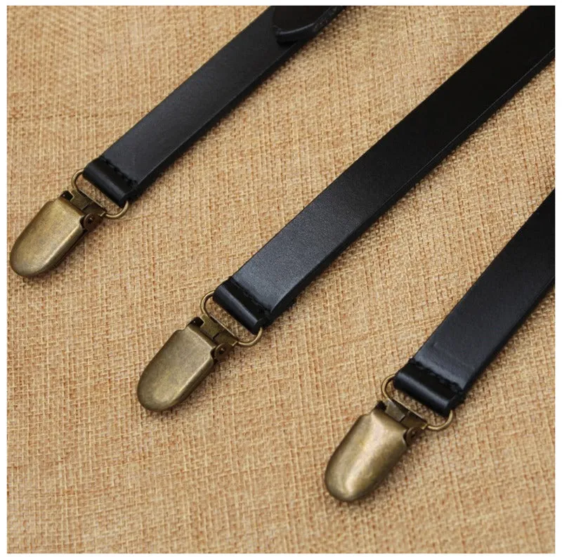 Leather Suspenders,Groomsman Gift,Wedding Suspenders