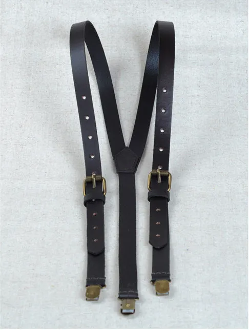 Leather Suspenders,Groomsman Gift,Wedding Suspenders