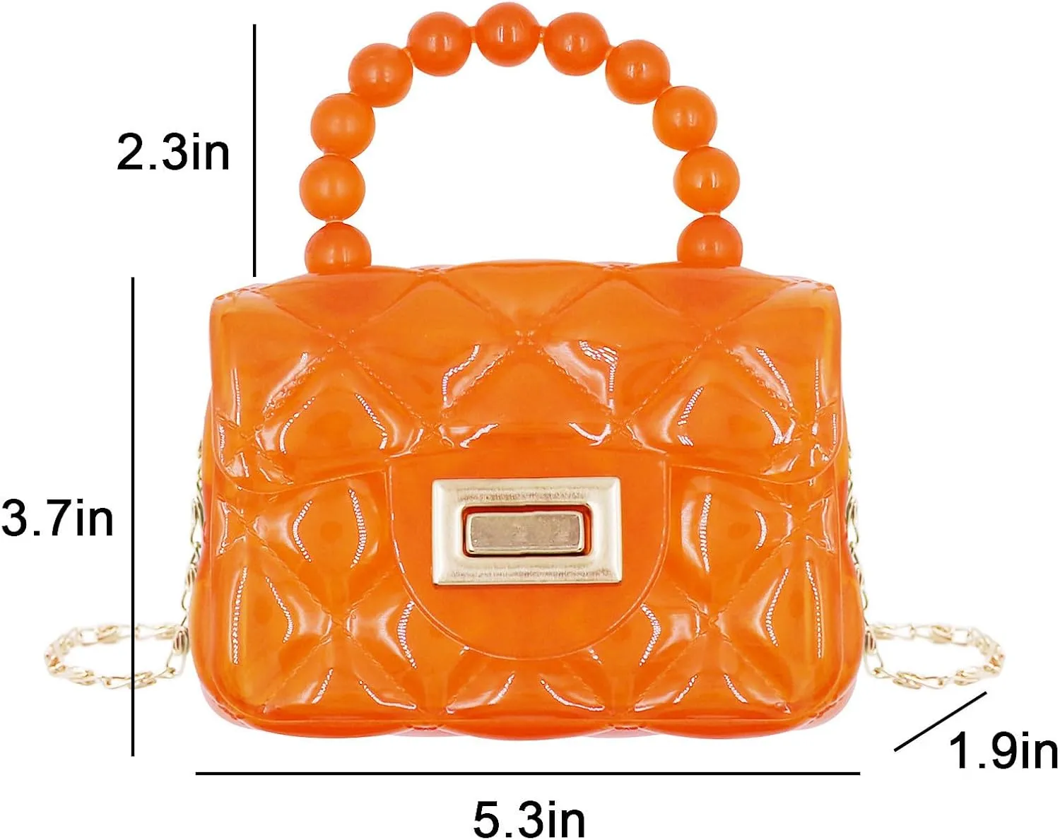Little Girls Mini Jelly Purse Candy Color Transparent Small Crossbody Bag Cute Princess Handbags with Pearl Handle