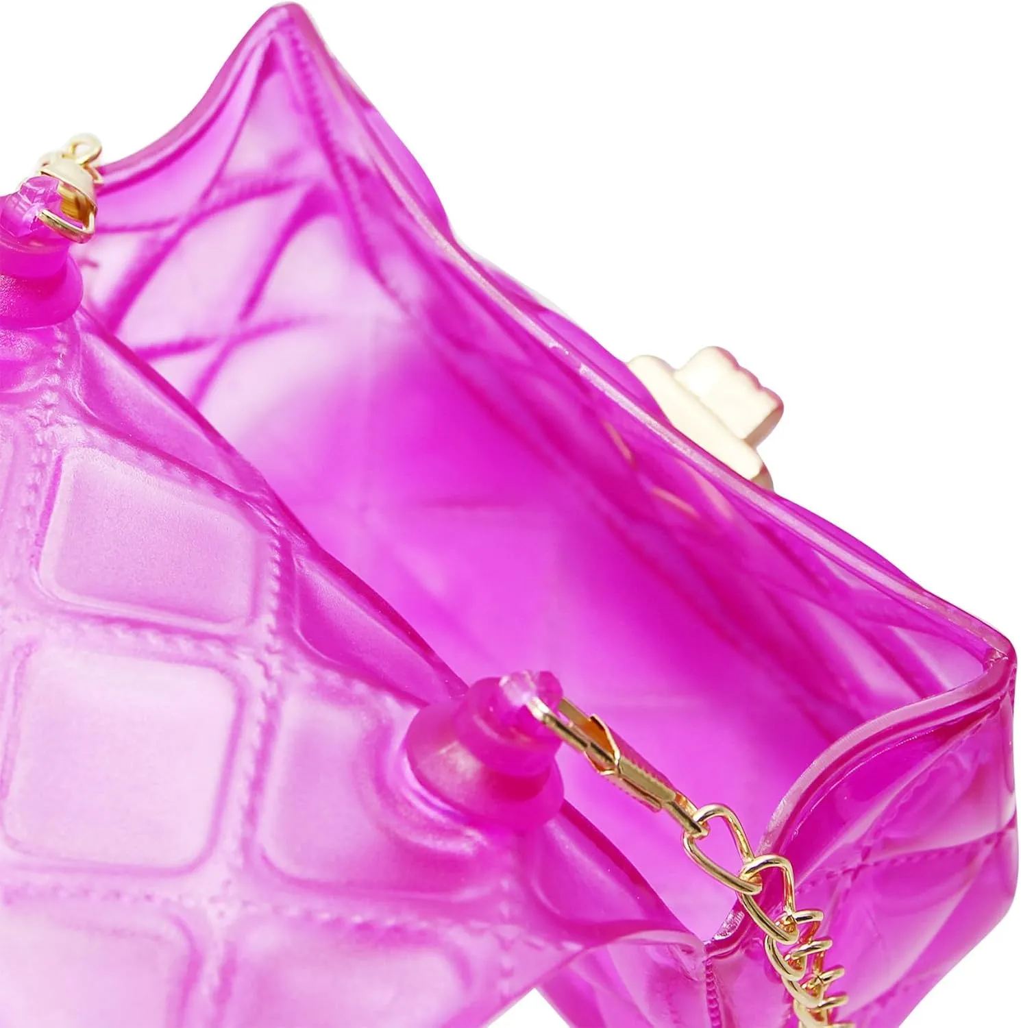 Little Girls Mini Jelly Purse Candy Color Transparent Small Crossbody Bag Cute Princess Handbags with Pearl Handle