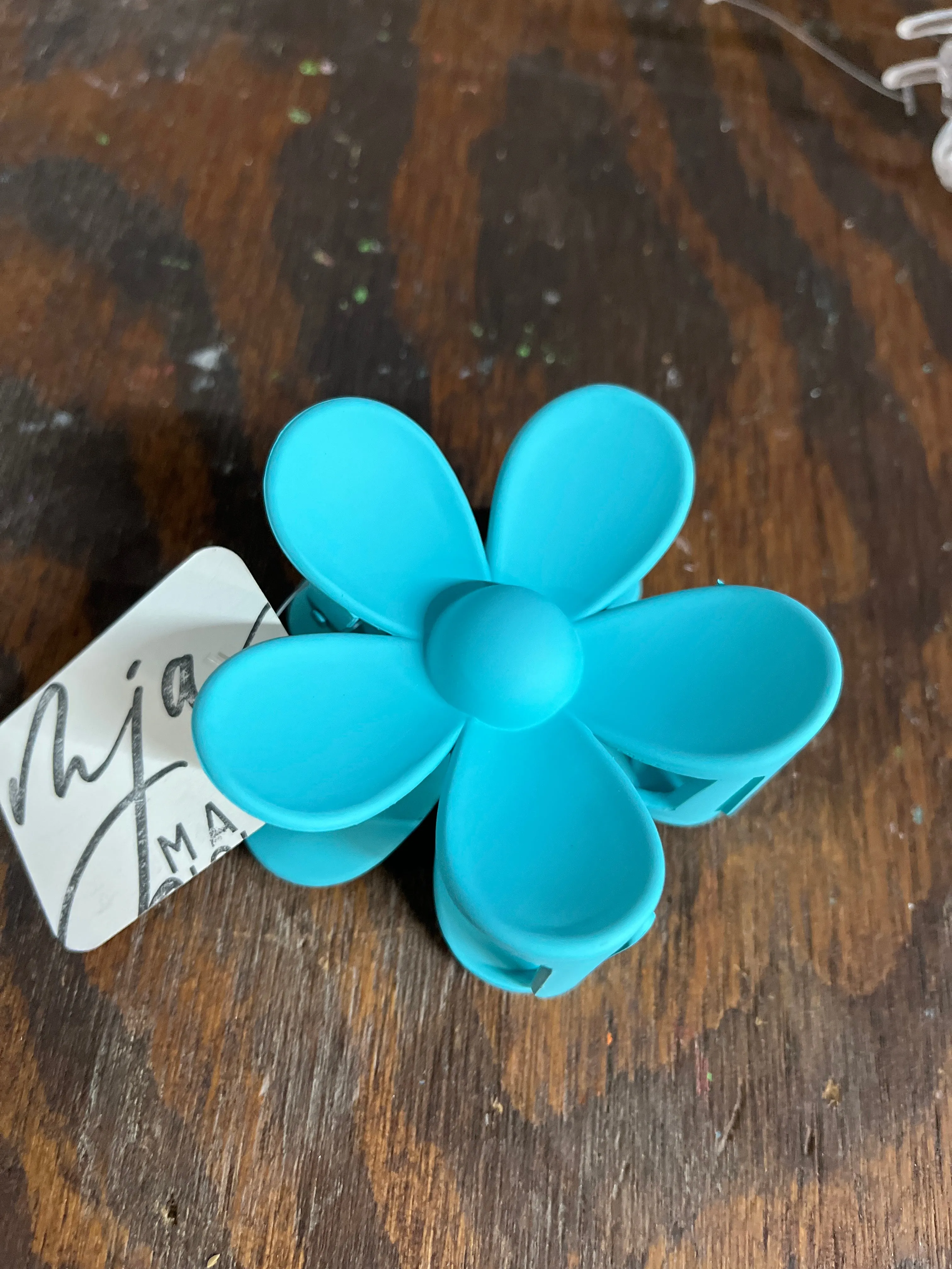 Matte Flower Hair Claw Clips