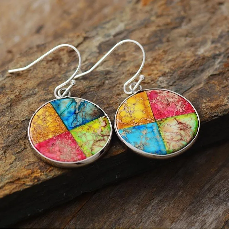 Miinaa Colourful Jasper Drop Earrings