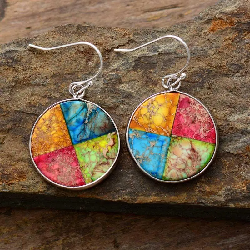 Miinaa Colourful Jasper Drop Earrings