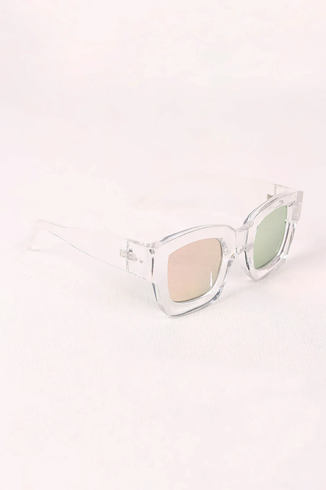 Mirrored Lens Wayfarer Sunglasses